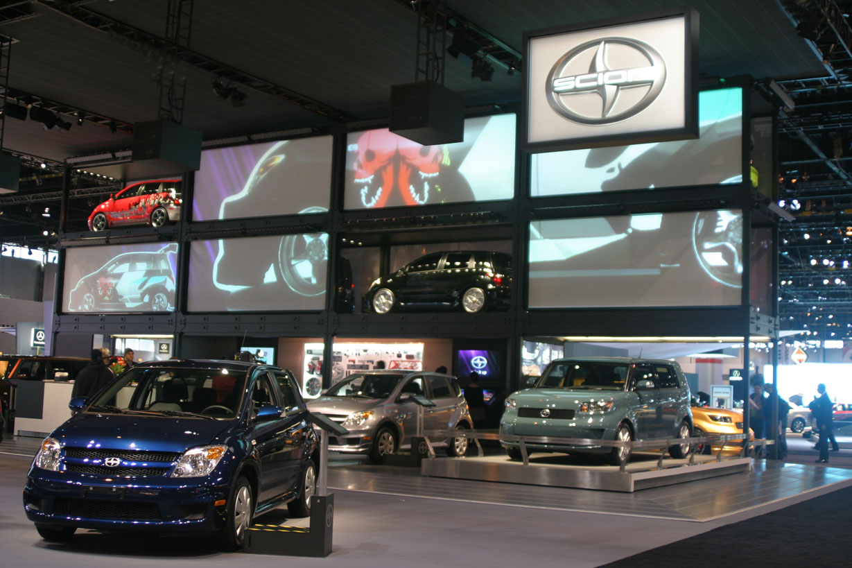 Cars on display at the Chicago auto show